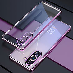Silikon Schutzhülle Ultra Dünn Flexible Tasche Durchsichtig Transparent H01 für Huawei Nova 10 Pro Violett