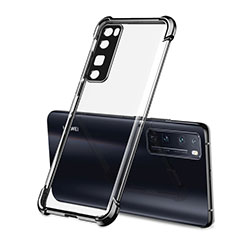 Silikon Schutzhülle Ultra Dünn Flexible Tasche Durchsichtig Transparent H01 für Huawei Nova 7 Pro 5G Schwarz