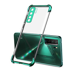 Silikon Schutzhülle Ultra Dünn Flexible Tasche Durchsichtig Transparent H01 für Huawei Nova 7 SE 5G Grün