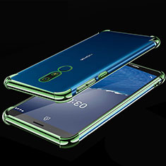 Silikon Schutzhülle Ultra Dünn Flexible Tasche Durchsichtig Transparent H01 für Nokia C3 Grün