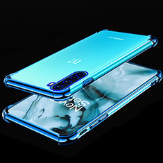 Silikon Schutzhülle Ultra Dünn Flexible Tasche Durchsichtig Transparent H01 für OnePlus Nord Blau
