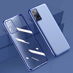 Silikon Schutzhülle Ultra Dünn Flexible Tasche Durchsichtig Transparent H01 für Oppo A56 5G Blau