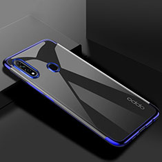 Silikon Schutzhülle Ultra Dünn Flexible Tasche Durchsichtig Transparent H01 für Oppo A8 Blau