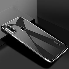 Silikon Schutzhülle Ultra Dünn Flexible Tasche Durchsichtig Transparent H01 für Oppo A8 Silber