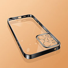 Silikon Schutzhülle Ultra Dünn Flexible Tasche Durchsichtig Transparent H01 für Oppo Find X3 5G Schwarz
