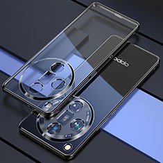 Silikon Schutzhülle Ultra Dünn Flexible Tasche Durchsichtig Transparent H01 für Oppo Find X7 Ultra 5G Schwarz