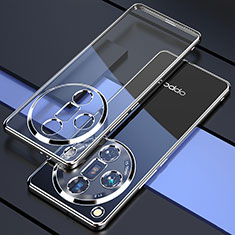 Silikon Schutzhülle Ultra Dünn Flexible Tasche Durchsichtig Transparent H01 für Oppo Find X7 Ultra 5G Silber