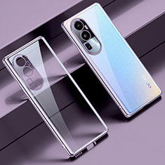 Silikon Schutzhülle Ultra Dünn Flexible Tasche Durchsichtig Transparent H01 für Oppo Reno10 Pro+ Plus 5G Violett