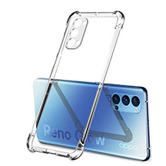 Silikon Schutzhülle Ultra Dünn Flexible Tasche Durchsichtig Transparent H01 für Oppo Reno4 5G Klar