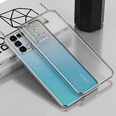 Silikon Schutzhülle Ultra Dünn Flexible Tasche Durchsichtig Transparent H01 für Oppo Reno6 Pro+ Plus 5G Silber