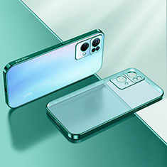 Silikon Schutzhülle Ultra Dünn Flexible Tasche Durchsichtig Transparent H01 für Oppo Reno7 Pro 5G Grün