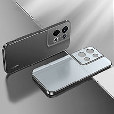 Silikon Schutzhülle Ultra Dünn Flexible Tasche Durchsichtig Transparent H01 für Oppo Reno8 5G Schwarz