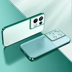 Silikon Schutzhülle Ultra Dünn Flexible Tasche Durchsichtig Transparent H01 für Oppo Reno8 Pro 5G Grün
