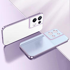 Silikon Schutzhülle Ultra Dünn Flexible Tasche Durchsichtig Transparent H01 für Oppo Reno8 Pro 5G Violett
