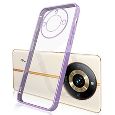 Silikon Schutzhülle Ultra Dünn Flexible Tasche Durchsichtig Transparent H01 für Realme 11 Pro 5G Violett