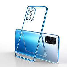 Silikon Schutzhülle Ultra Dünn Flexible Tasche Durchsichtig Transparent H01 für Realme Q2 Pro 5G Blau