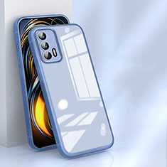 Silikon Schutzhülle Ultra Dünn Flexible Tasche Durchsichtig Transparent H01 für Realme Q3 Pro 5G Blau