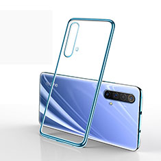 Silikon Schutzhülle Ultra Dünn Flexible Tasche Durchsichtig Transparent H01 für Realme X3 SuperZoom Blau