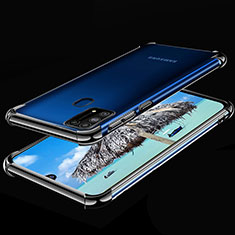 Silikon Schutzhülle Ultra Dünn Flexible Tasche Durchsichtig Transparent H01 für Samsung Galaxy M21s Schwarz