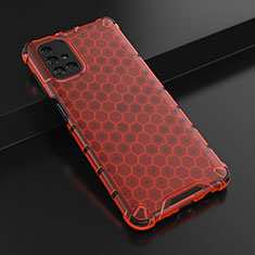 Silikon Schutzhülle Ultra Dünn Flexible Tasche Durchsichtig Transparent H01 für Samsung Galaxy M51 Rot
