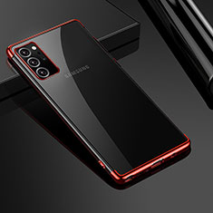 Silikon Schutzhülle Ultra Dünn Flexible Tasche Durchsichtig Transparent H01 für Samsung Galaxy Note 20 Ultra 5G Rot