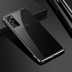Silikon Schutzhülle Ultra Dünn Flexible Tasche Durchsichtig Transparent H01 für Samsung Galaxy Note 20 Ultra 5G Schwarz