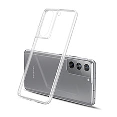 Silikon Schutzhülle Ultra Dünn Flexible Tasche Durchsichtig Transparent H01 für Samsung Galaxy S21 5G Klar