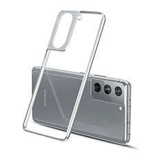 Silikon Schutzhülle Ultra Dünn Flexible Tasche Durchsichtig Transparent H01 für Samsung Galaxy S21 Plus 5G Silber