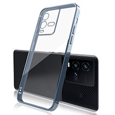 Silikon Schutzhülle Ultra Dünn Flexible Tasche Durchsichtig Transparent H01 für Vivo iQOO 10 5G Blau