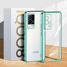 Silikon Schutzhülle Ultra Dünn Flexible Tasche Durchsichtig Transparent H01 für Vivo iQOO 8 5G Grün