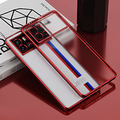 Silikon Schutzhülle Ultra Dünn Flexible Tasche Durchsichtig Transparent H01 für Vivo iQOO 9 5G Rot