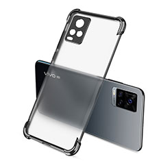 Silikon Schutzhülle Ultra Dünn Flexible Tasche Durchsichtig Transparent H01 für Vivo V20 Pro 5G Schwarz