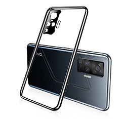 Silikon Schutzhülle Ultra Dünn Flexible Tasche Durchsichtig Transparent H01 für Vivo X51 5G Schwarz
