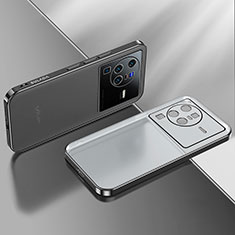 Silikon Schutzhülle Ultra Dünn Flexible Tasche Durchsichtig Transparent H01 für Vivo X80 Pro 5G Schwarz