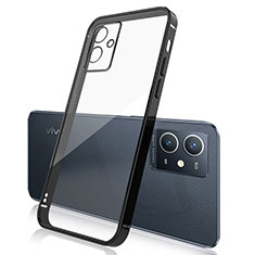 Silikon Schutzhülle Ultra Dünn Flexible Tasche Durchsichtig Transparent H01 für Vivo Y30 5G Schwarz