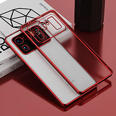 Silikon Schutzhülle Ultra Dünn Flexible Tasche Durchsichtig Transparent H01 für Xiaomi Mi 11 Ultra 5G Rot