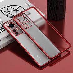 Silikon Schutzhülle Ultra Dünn Flexible Tasche Durchsichtig Transparent H01 für Xiaomi Mi 12 5G Rot