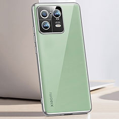 Silikon Schutzhülle Ultra Dünn Flexible Tasche Durchsichtig Transparent H01 für Xiaomi Mi 13 Pro 5G Silber