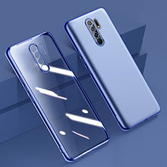 Silikon Schutzhülle Ultra Dünn Flexible Tasche Durchsichtig Transparent H01 für Xiaomi Redmi 9 Blau