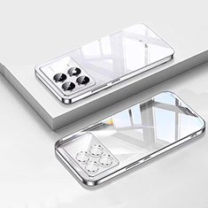 Silikon Schutzhülle Ultra Dünn Flexible Tasche Durchsichtig Transparent H01 für Xiaomi Redmi K70 Pro 5G Silber