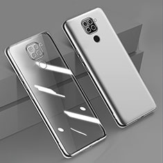 Silikon Schutzhülle Ultra Dünn Flexible Tasche Durchsichtig Transparent H01 für Xiaomi Redmi Note 9 Silber