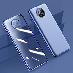 Silikon Schutzhülle Ultra Dünn Flexible Tasche Durchsichtig Transparent H01 für Xiaomi Redmi Note 9T 5G Blau