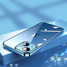 Silikon Schutzhülle Ultra Dünn Flexible Tasche Durchsichtig Transparent H02 für Apple iPhone 13 Mini Blau