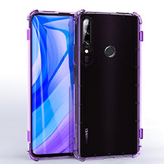 Silikon Schutzhülle Ultra Dünn Flexible Tasche Durchsichtig Transparent H02 für Huawei Enjoy 10 Plus Violett