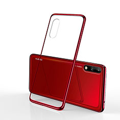 Silikon Schutzhülle Ultra Dünn Flexible Tasche Durchsichtig Transparent H02 für Huawei Enjoy 10 Rot
