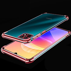 Silikon Schutzhülle Ultra Dünn Flexible Tasche Durchsichtig Transparent H02 für Huawei Enjoy 20 5G Rosegold
