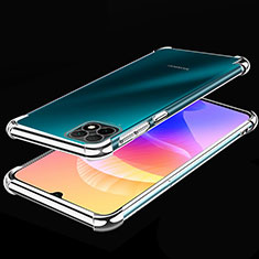Silikon Schutzhülle Ultra Dünn Flexible Tasche Durchsichtig Transparent H02 für Huawei Enjoy 20 5G Silber