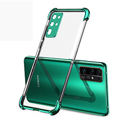 Silikon Schutzhülle Ultra Dünn Flexible Tasche Durchsichtig Transparent H02 für Huawei Honor 30 Grün
