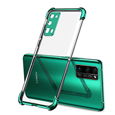 Silikon Schutzhülle Ultra Dünn Flexible Tasche Durchsichtig Transparent H02 für Huawei Honor 30 Pro Grün