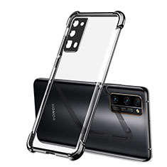 Silikon Schutzhülle Ultra Dünn Flexible Tasche Durchsichtig Transparent H02 für Huawei Honor 30 Pro+ Plus Schwarz